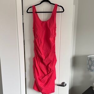 Chic Sleeveless coral Midi Dress